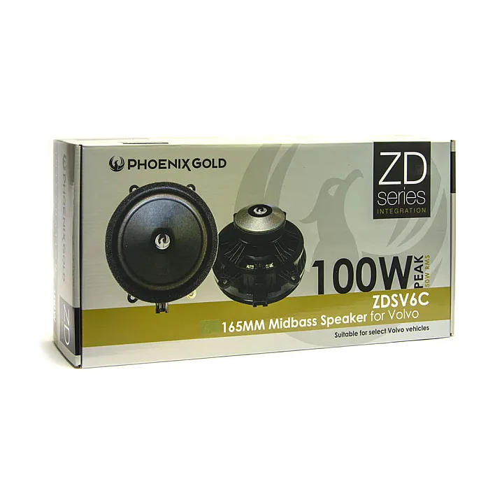 Phoenix Gold ZDSV6C Volvo Midbass 6.5" 100W Car Speakers With Sound Proofing Deadening Sheet