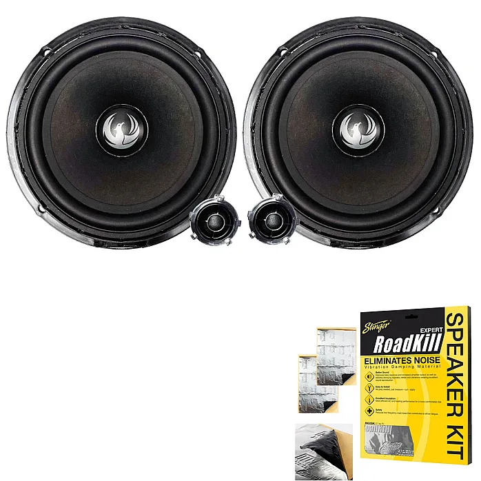 Phoenix Gold ZDSW6CS 6" 2-Way Component Car Speakers With Sound Proofing Deadening Sheet