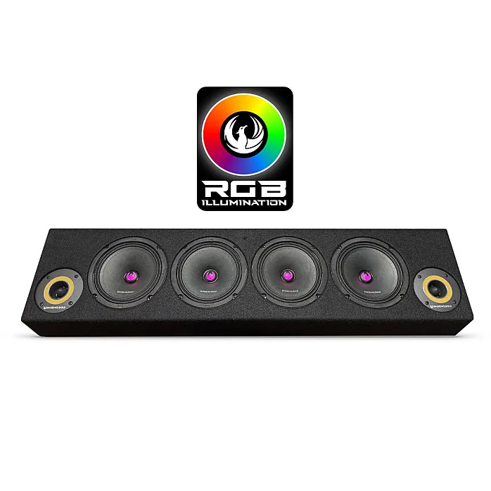 Phoenix Gold ZP65BOXRGB 4 x 6.5" Dual Ported SPL Box With RGB Lighting - 850 Watts (RMS)
