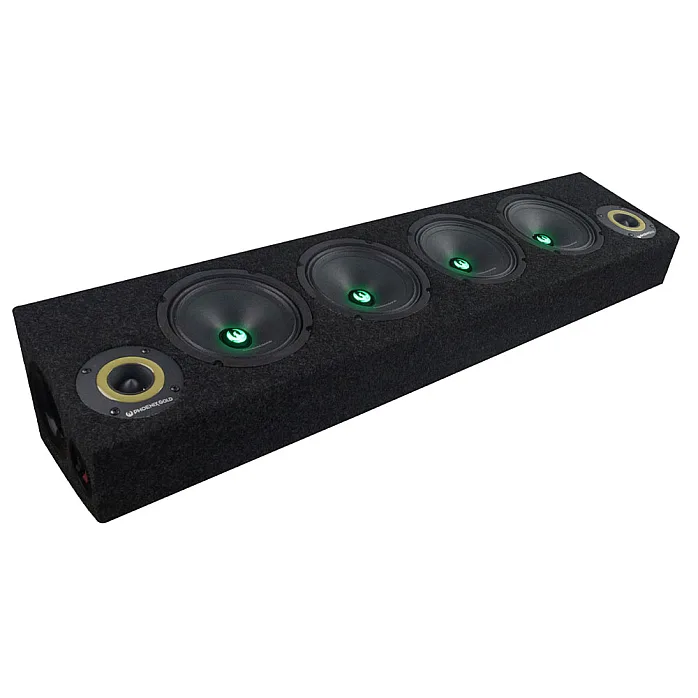 Phoenix Gold ZP65BOXRGB 4 x 6.5" Dual Ported SPL Box With RGB Lighting - 850 Watts (RMS)