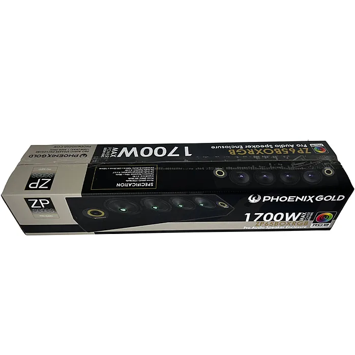 Phoenix Gold ZP65BOXRGB 4 x 6.5" Dual Ported SPL Box With RGB Lighting - 850 Watts (RMS)