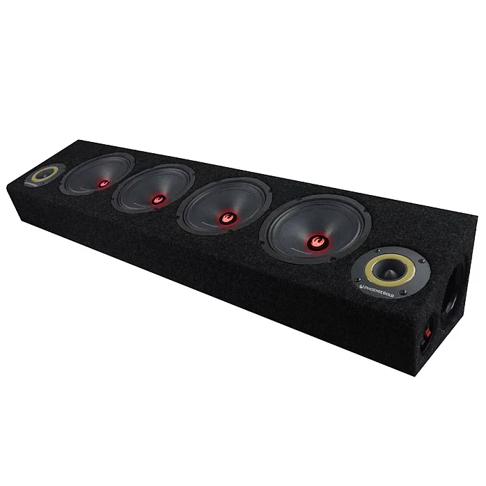 Phoenix Gold ZP65BOXRGB 4 x 6.5" Dual Ported SPL Box With RGB Lighting - 850 Watts (RMS)