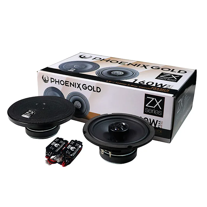 Phoenix Gold ZX65CX 6.5" 2 Way Coaxial Car Audio Speaker With Cable Filters