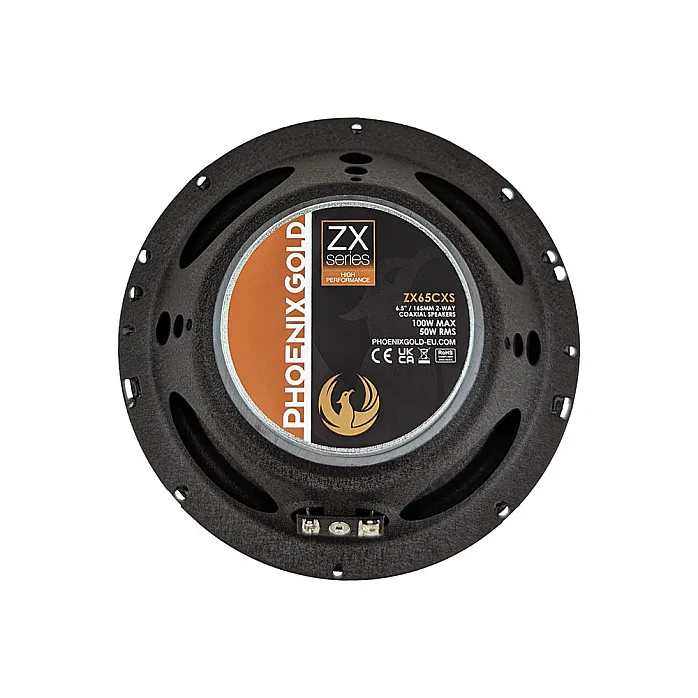 Phoenix Gold ZX65CXS 6.5" 2 Way Coaxial Car Audio Speaker With Cable Filters