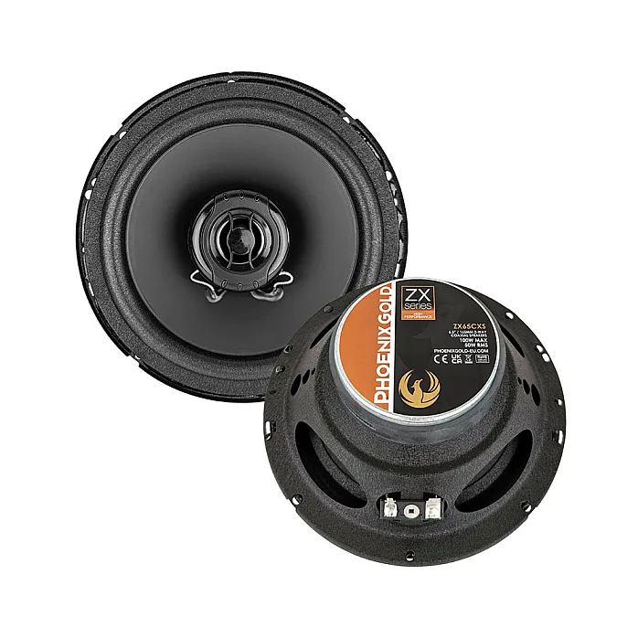 Phoenix Gold ZX65CXS 6.5" 2 Way Coaxial Car Audio Speaker With Cable Filters