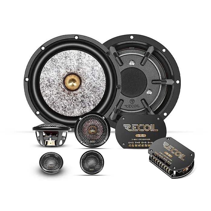 Recoil SAM365 6.5" 3 Way Component Car Speaker System