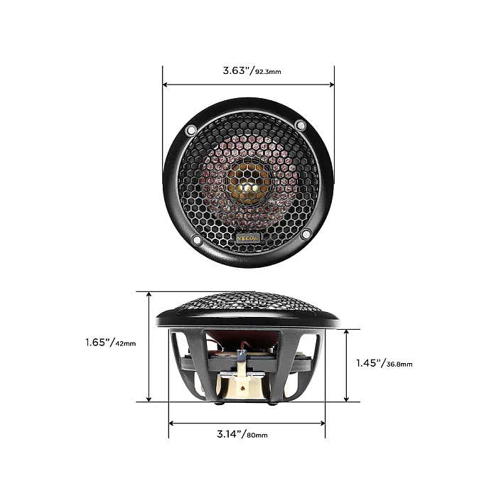 Recoil SAM365 6.5" 3 Way Component Car Speaker System