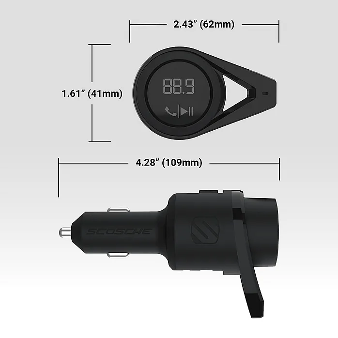 Scosche BTFM9-SP BTFreq Pro Wireless Hands Free Car Kit with FM Transmitter