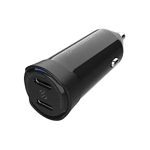 Scosche CPDCC40M-SP PowerVolt PD40 Dual Port USB-C Power Delivery Car Charger