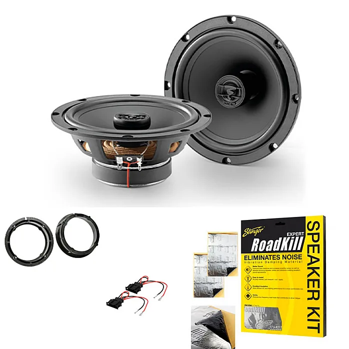 VW Focal Auditor 2 Way Coaxial Front or Rear Doors Car Speaker Upgrade Kit