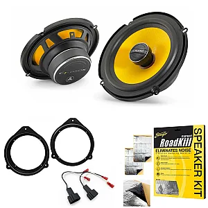 Audi A3, A4 JL Audio 6.5" 2 Way Car Front or Rear Door Speaker Upgrade Pack With Sound Deadening Sheet