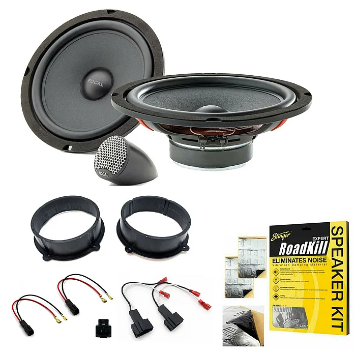 AUDI TT MK 2 2007 - 2014 Focal 8" Front Door Dash Tweeter Wiring Upgrade Kit