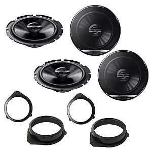 Audi A4 Avant 2001 - 2004 6.3/4" 17cm Front and Rear Door Speaker Upgrade Kit
