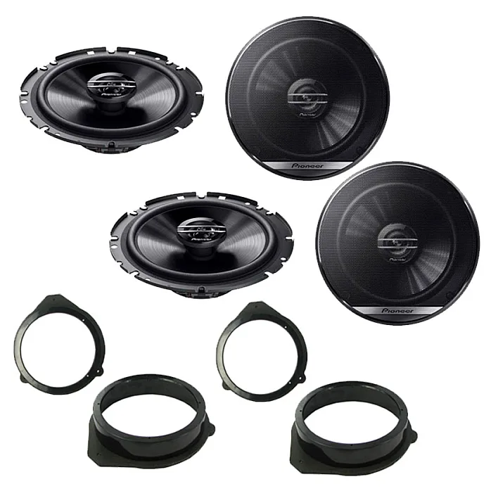 Audi A4 Avant 2001 - 2004 6.3/4" 17cm Front and Rear Door Speaker Upgrade Kit