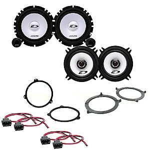 BMW 3 Series E46 1999 - 2005 Alpine Car Front Door and Rear Shelf Speakers Upgrade Kit