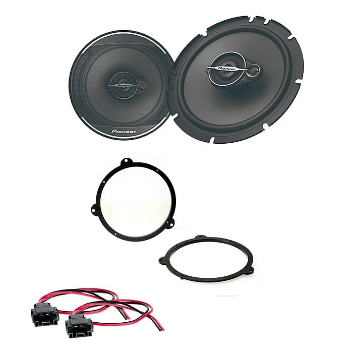 BMW 3 Series E46 Pioneer Front Door/Rear Shelf 6.5" 3-way Coaxial Speaker Upgrade Kit