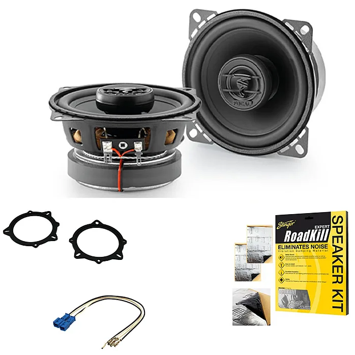 BMW 3, 5 Series, X1, X3, X5 Focal 4" 2-Way Coaxial Front or Rear Door Speaker Upgrade Kit