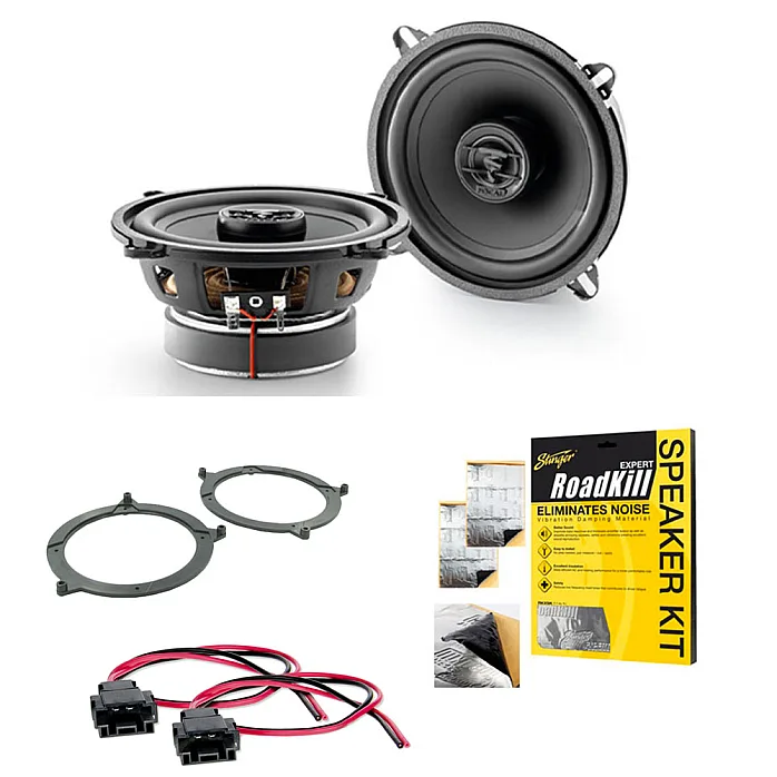 BMW 3 Series Focal 2-way Coaxial Front Door & Rear Shelf 130mm Speakers Upgrade Kit