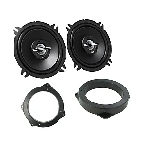 BMW 3 Series 2001-2004 JVC 5.25" 13cm 2-Way Coaxial Front Door Speakers Upgrade Kit