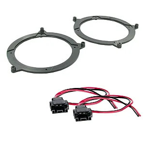 BMW 3 Series E46 1999 - 2005 130mm Front Door or Rear Shelf  Speaker Adaptor With Plugs