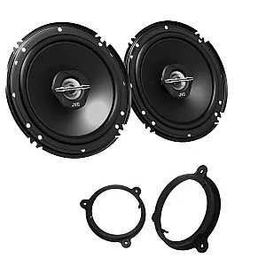 Dacia Sandero 2012 Onwards JVC 6.5" 17cm 600 Watts 2 Way Car Front Door Speakers Upgrade Kit