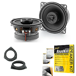 Fiat 500, Grande Punto, Qubo Focal 4" 2-Way Coaxial Car Speaker Upgrade Kit