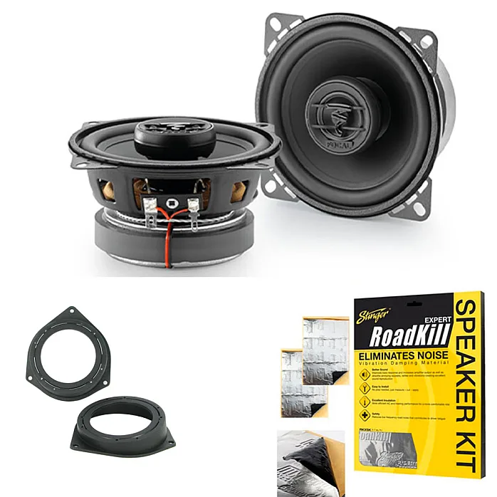 Fiat 500, Grande Punto, Qubo Focal 4" 2-Way Coaxial Car Speaker Upgrade Kit