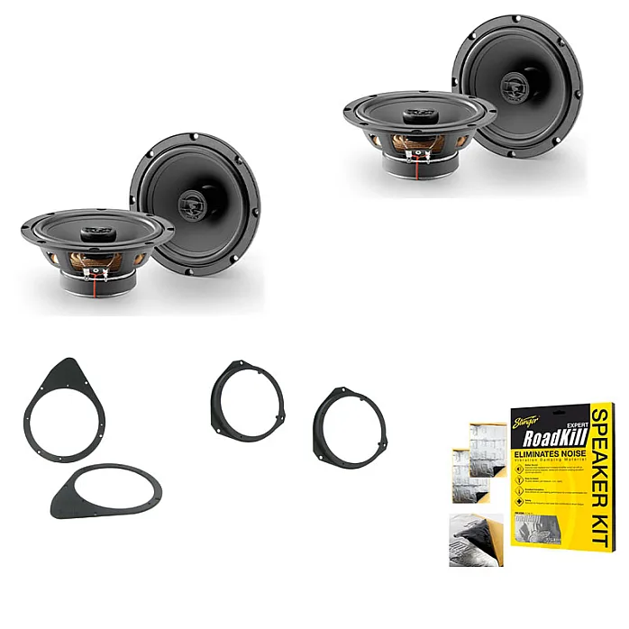 Fiat 500 2007 - 2015 Focal Auditor 2 Way Coaxial Front Door and Rear Side Panel Car Speaker Upgrade KitFiat 500 2007 - 2014 Focal Auditor 2 Way Coaxial Front Door and Rear Side Panel Car Speaker Upgrade Kit