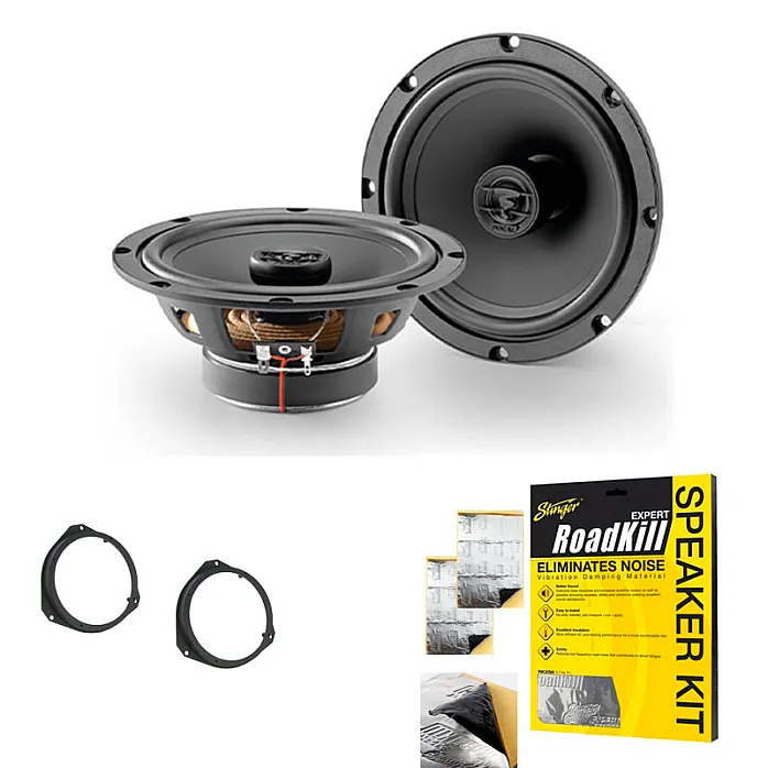 Fiat Ducato, 500, Panda, Punto Focal Auditor 2 Way Coaxial Front Door Car Speaker Upgrade Kit
