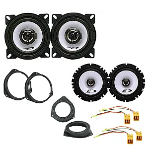 Fiat Grande Punto, EVO Alpine 800 Watt 2 Way Front and Rear Door Car Speakers Upgrade Kit