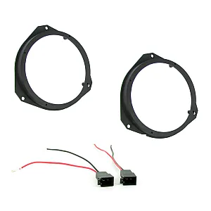 Fiat Ducato 2006 - 2021 Front Door 165mm Speaker Adaptor Rings / Wiring Kit