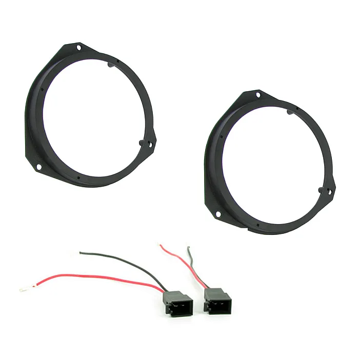 Fiat Ducato 2006 - 2021 Front Door 165mm Speaker Adaptor Rings / Wiring Kit