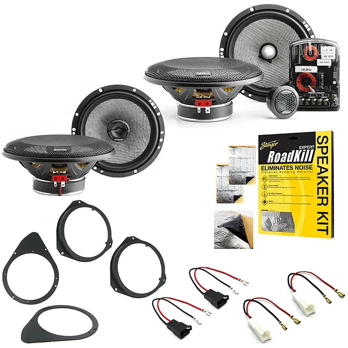 Fiat 500 Gen1 + Gen1 Facelift (2008 - 2021) Focal 6.5" Front and Rear Speaker Upgrade Kit