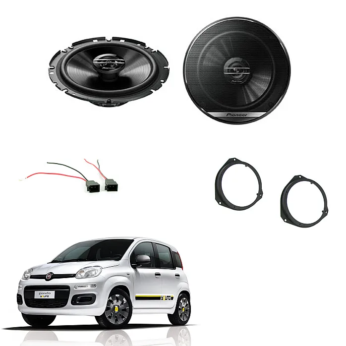 Fiat Panda 2012 - 2021 Pioneer Front Door 2-Way Coaxial Speaker Upgrade Kit