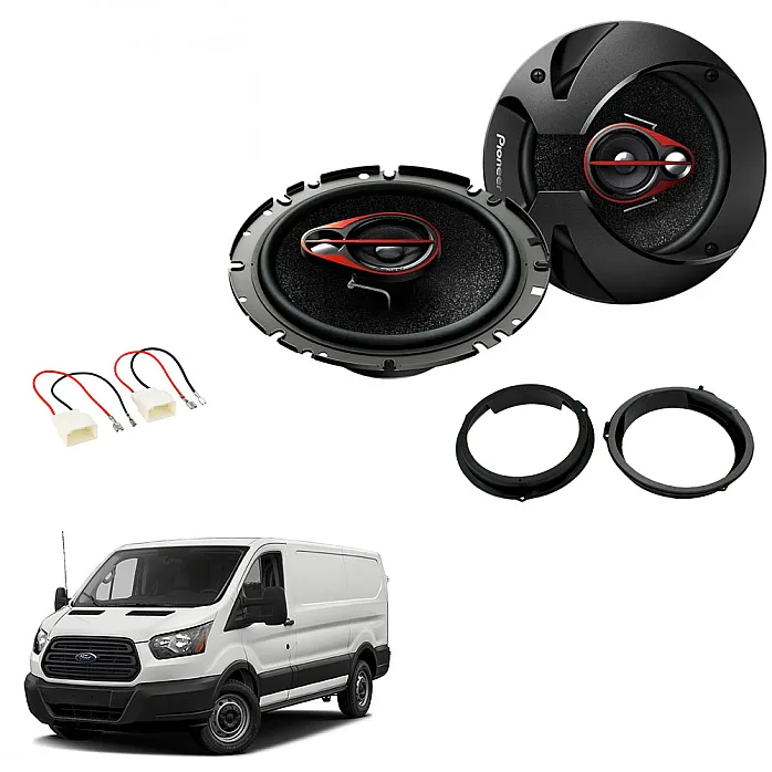 Ford Transit 4TH GEN 2013 - 2020 Pioneer Front Door 250W Speaker Upgrade Kit