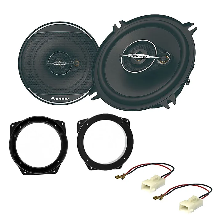 Pioneer 5" 3 Way Coaxial Car Front Door Speakers Upgrade Pack For Mini