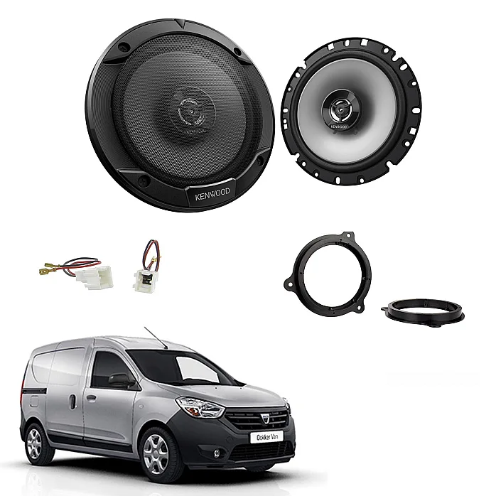 Dacia Dokker 2012 - 2021 Kenwood Front Door Speaker Upgrade Kit