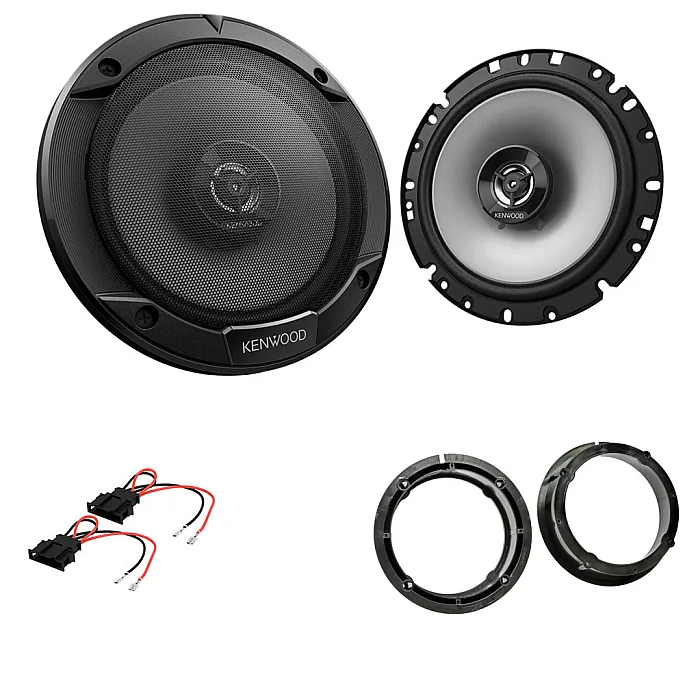 Volkswagen Kenwood 6.5" 17cm 2 Way Coaxial Front or Rear Door Car Speakers Upgrade Kit