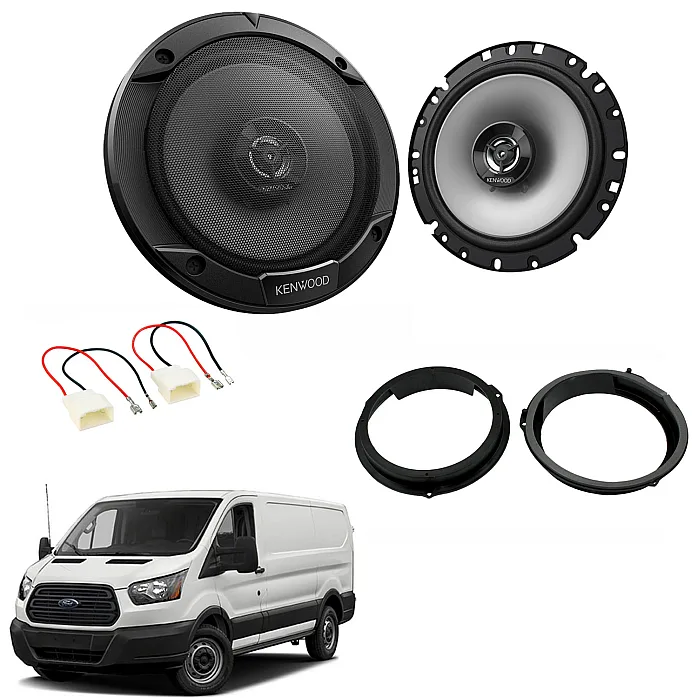 Ford Transit 4TH GEN 2013 - 2020 Kenwood Front Door 2-Way Coaxial Speaker Upgrade Kit