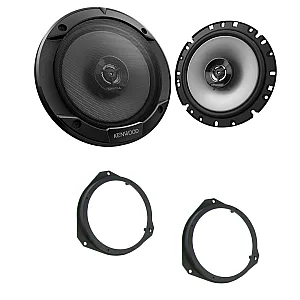 Fiat Ducato, 500, Panda, Punto Kenwood Front Door 6.5" 2 Way Coaxial Speaker Upgrade Kit