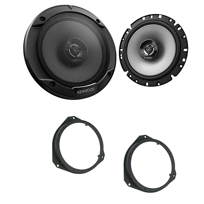 Fiat Ducato, 500, Panda, Punto Kenwood Front Door 6.5" 2 Way Coaxial Speaker Upgrade Kit