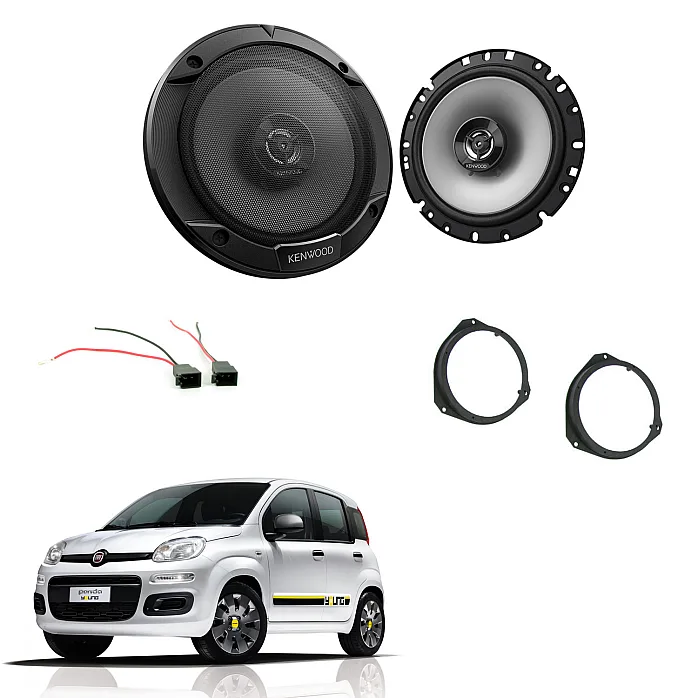 Fiat Panda 2012 - 2021 Kenwood Front Door 2-Way Coaxial Speaker Upgrade Kit
