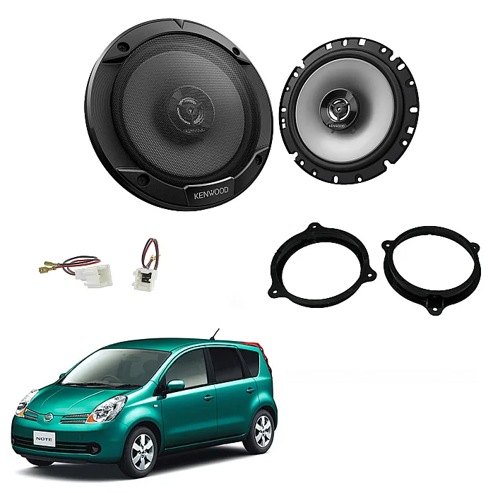 Nissan Note E11 2005 - 2013 Kenwood Front Door 2 Way Coaxial Speaker Upgrade Kit