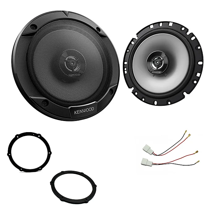 Toyota Aygo Kenwood 6.5" 17cm Front Door 300W 2 Way Coaxial Speaker Upgrade Kit