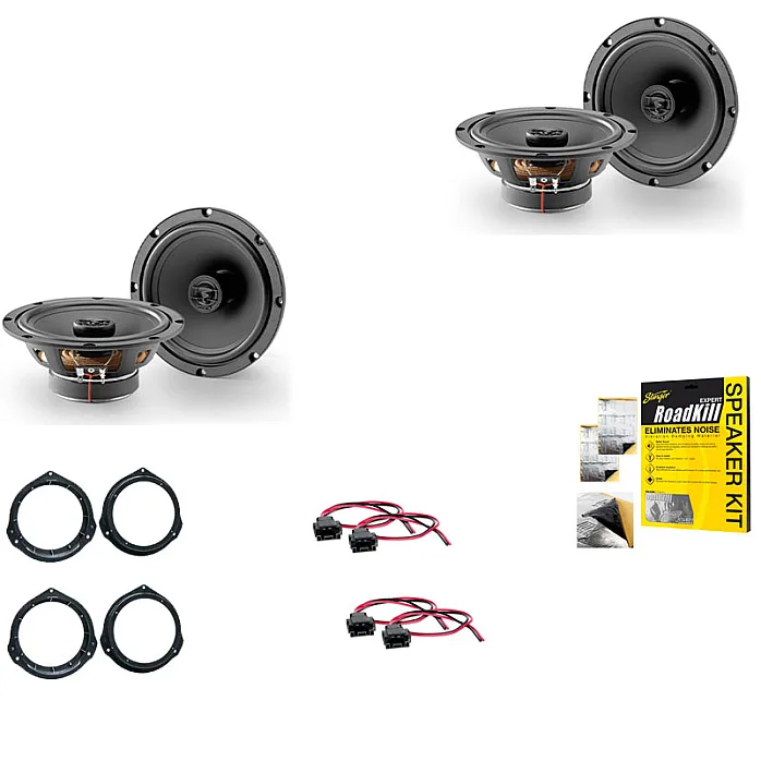 Mercedes C Class W204 2007-2015 Focal Auditor 2 Way Coaxial Front and Rear Door Car Speaker Upgrade Kit