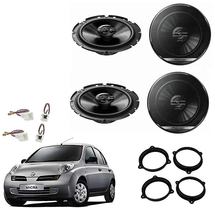 Nissan Micra K12 2003 - 2010 Front and Rear Speaker Upgrade Kit