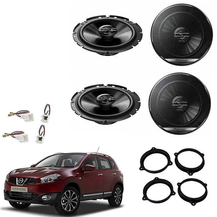 Nissan Qashqai J10 2007 - 2012 Pioneer Front and Rear Speaker Upgrade Kit
