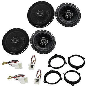 Nissan Micra K12 2003 - 2010 Kenwood 6.5" 2-Way Coaxial Car Front and Rear Doors Speaker Upgrade Pack