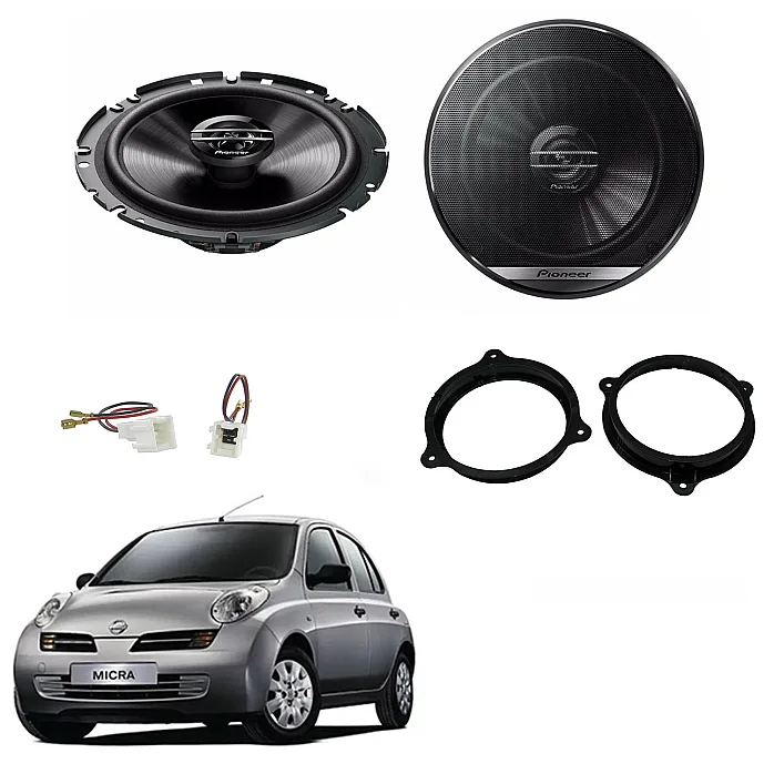 Nissan Micra K12 2003 - 2010 Pioneer Front Speaker Upgrade Kit