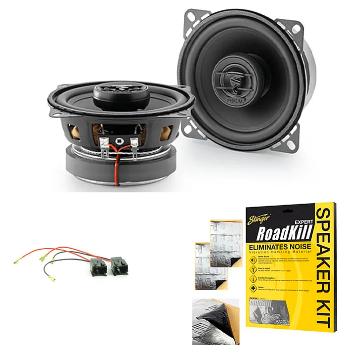 Peugeot 206CC Focal 4" 2-Way Coaxial Car Speaker Upgrade Kit